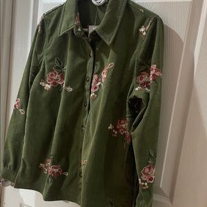 Rose and Everly Women Shirt Corduroy Small